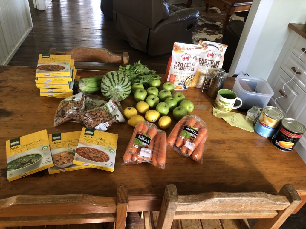 Food for a 10-day meditation retreat